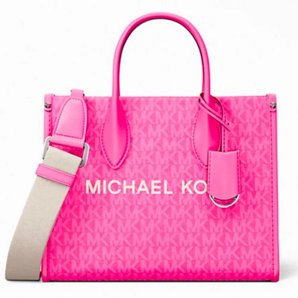Michael Kors Mirella Shopper Crossbody In Dragon Fruit, NWT